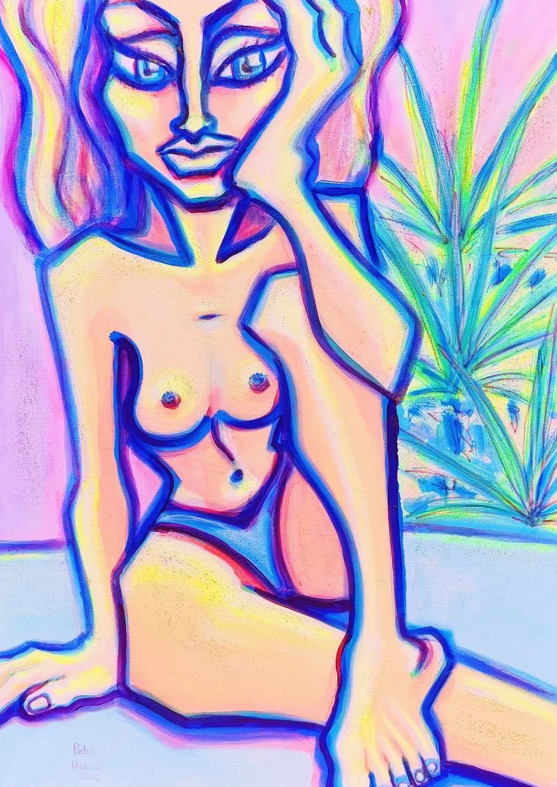 Overthinking, Petra Ondrackova — Plátno, 50 × 70 cm
