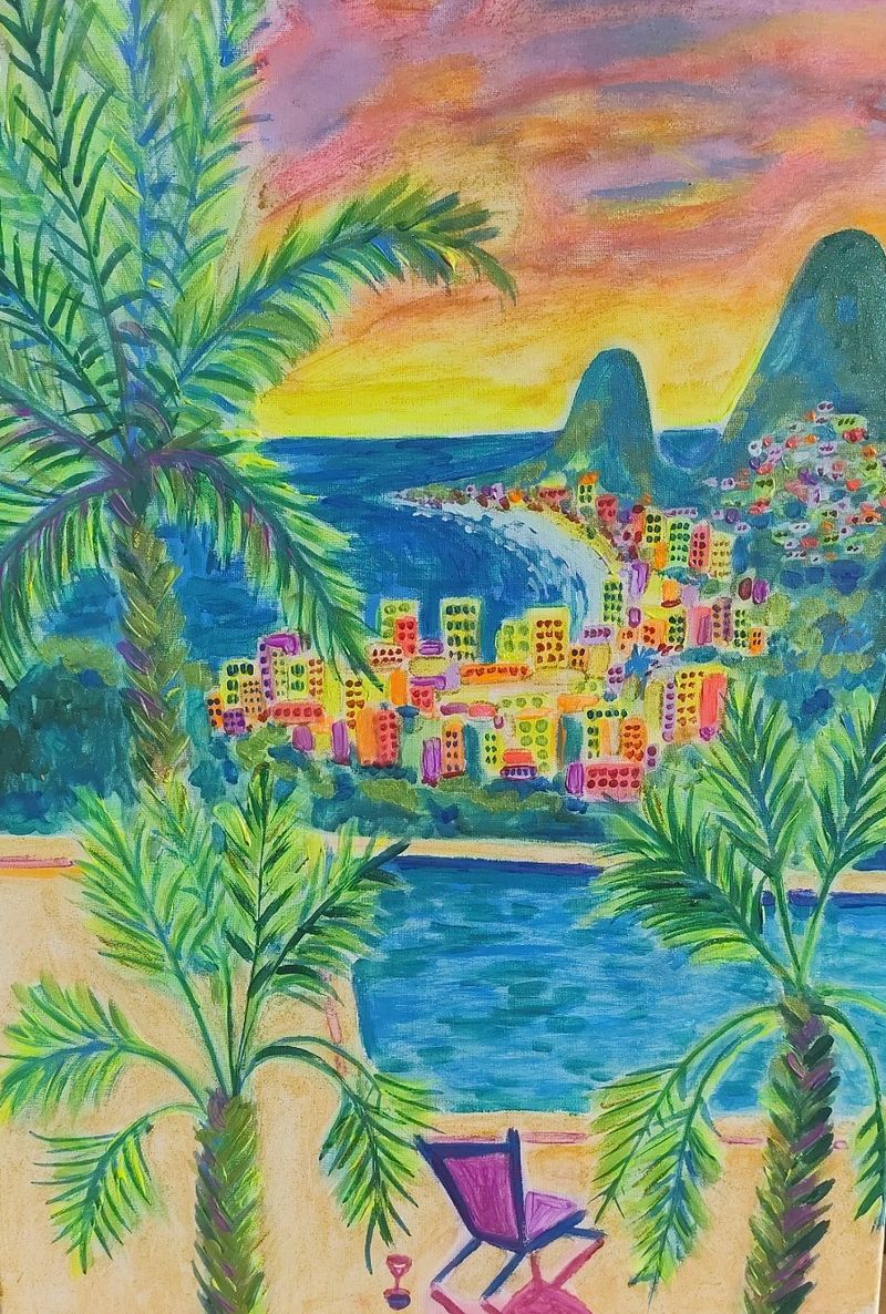 Secret Place in Rio (Un lugar secreto en Río), Petra Ondrackova — Lienzo, 50 × 70 cm