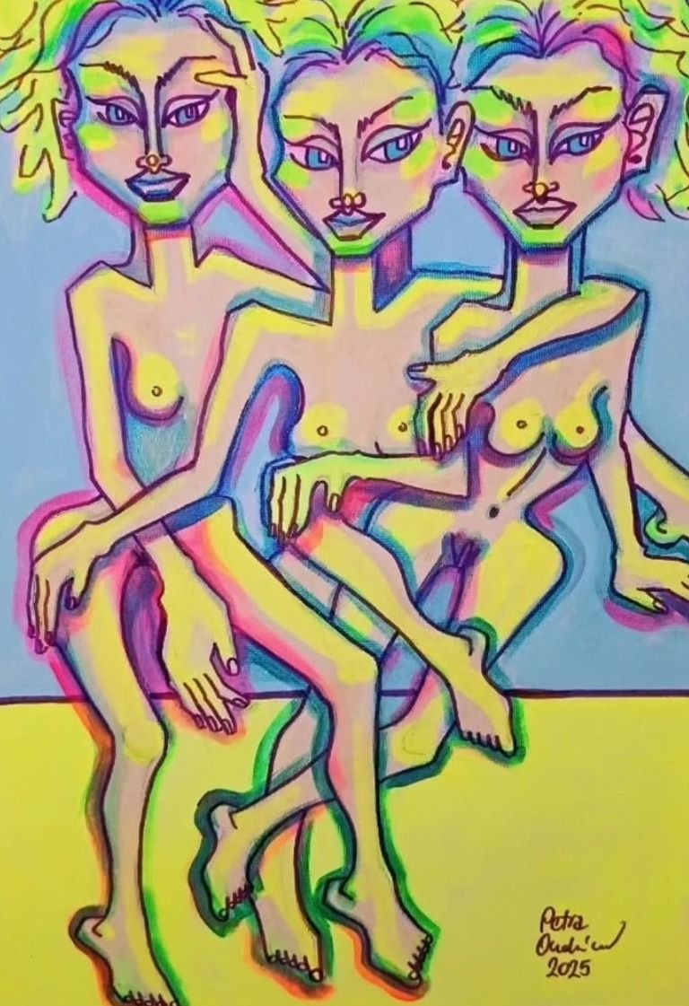 Tre grazie, Petra Ondrackova — Plátno, 30 × 40 cm