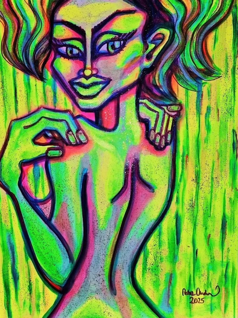 Turn off the lights, Petra Ondrackova — Plátno, 30 × 40 cm