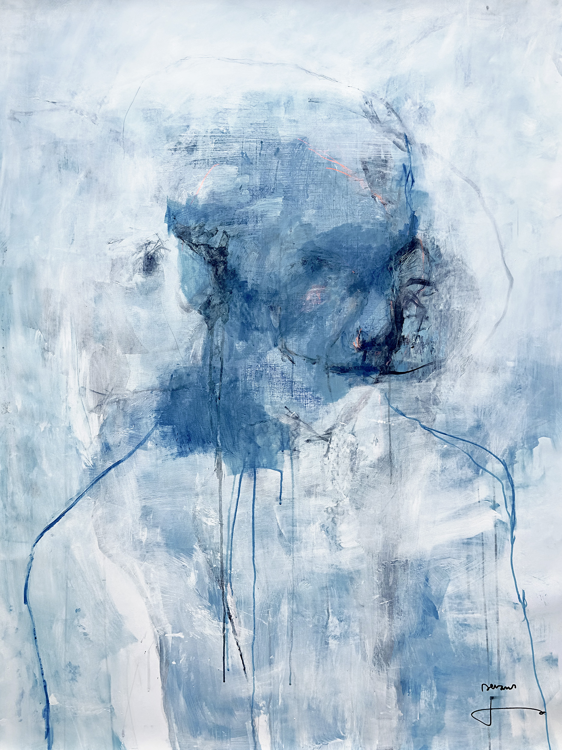 THE OTHER FACE, Robert Jaso — Mixed Media, Figurative, Canvas — 100 × 135 cm