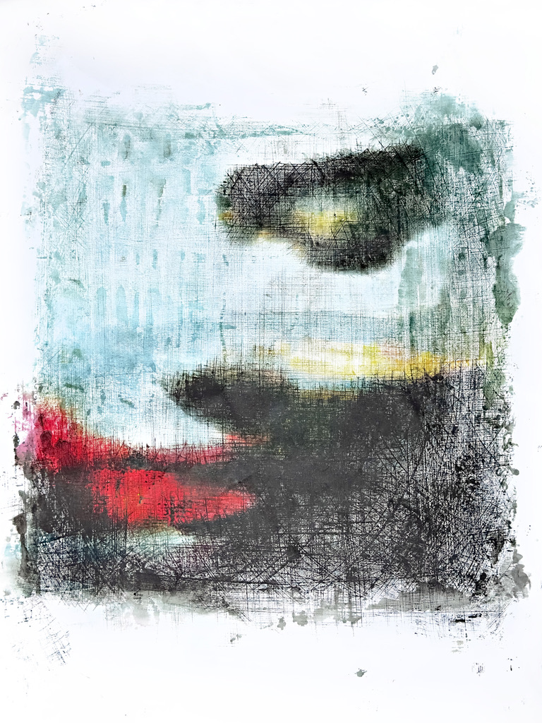 The Shape of Silence, Robert Jaso — Mixed Media, Surrealism, Canvas — 135 × 100 cm