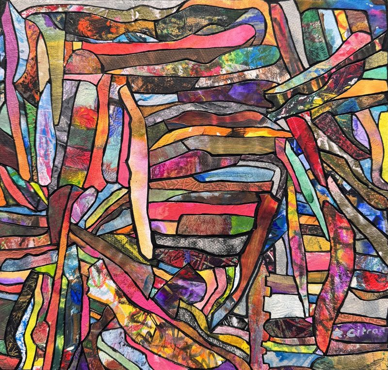 Alice, Roman Citron — Fa, 40 × 40 cm