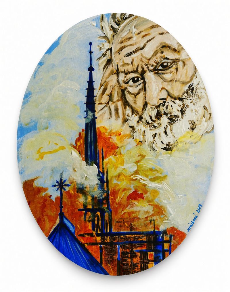 Viktor Hugo - Chrám Matky Boží v Paříži (Viktor Hugo - A Basílica de Notre-Dame de Paris), Romana Jirásková — Canvas, 30 × 40 cm