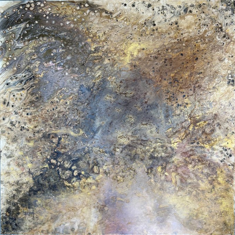 Vnitřní kořeny, Romana Šimáně — Plátno, 100 × 100 cm