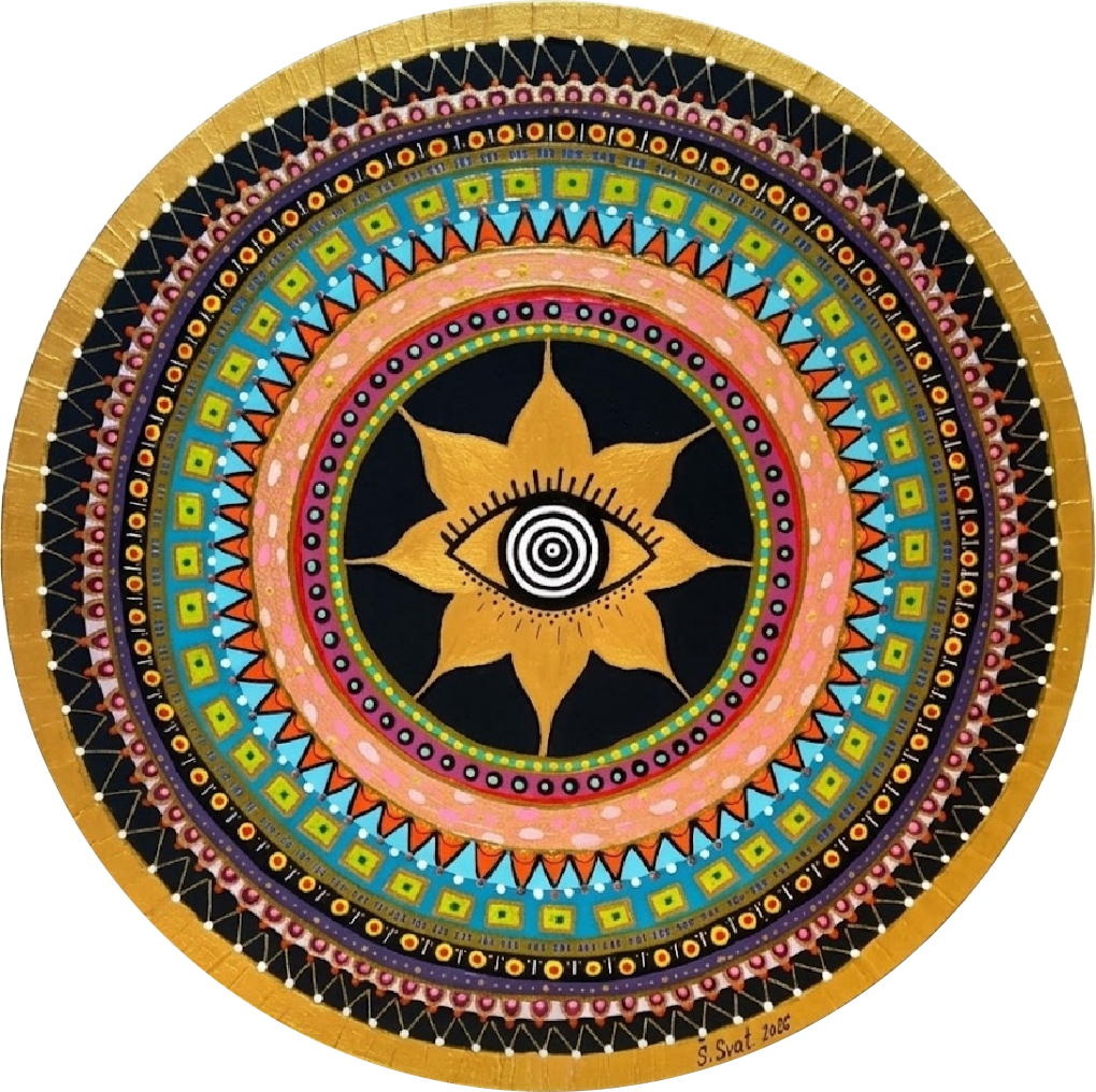 MEXICKÉ OKO, Šárka Svatková — Acrylic, Meditative, Canvas — 50 × 50 cm