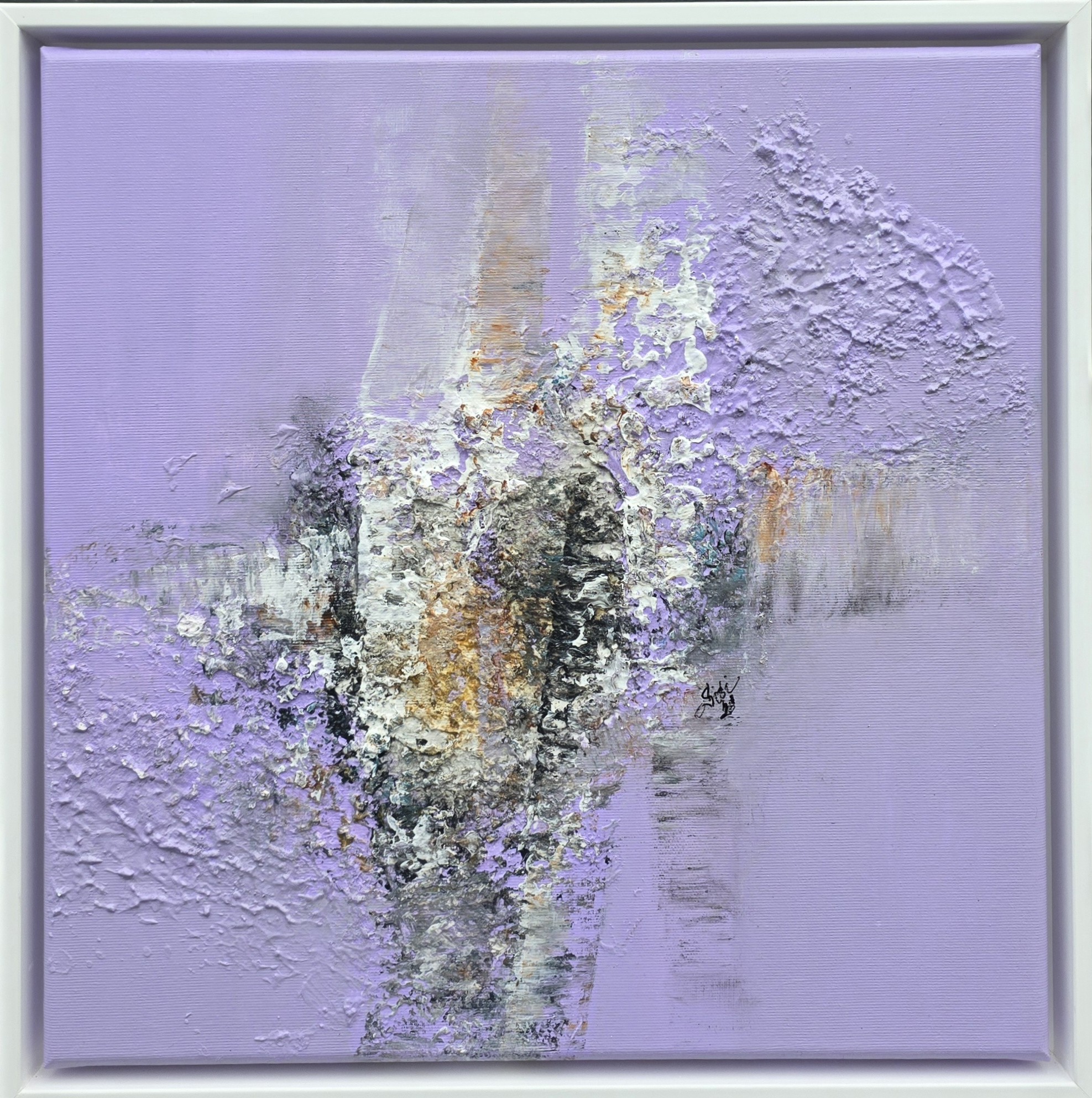 Přeskupení, Silvie Kořistková — Mixed Media, Abstract, Canvas — 40 × 40 cm