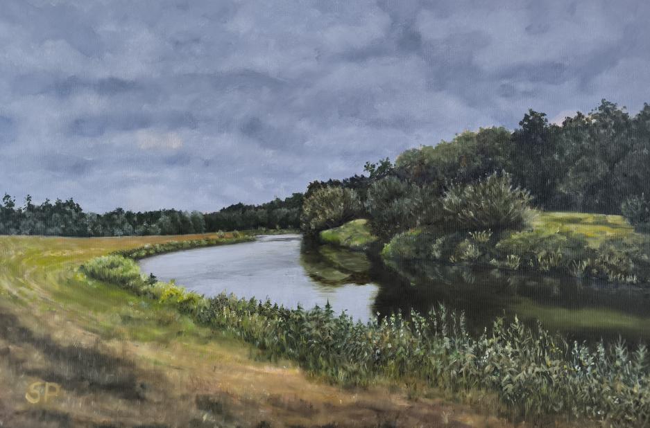 Morava, Soňa Palečková — Oil Painting, Impressionism, Canvas — 60 × 40 cm