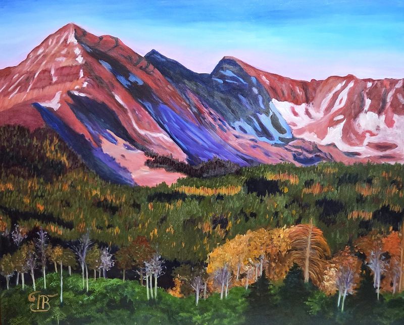 La Plata Mountains, Colorado, Tamara Bokotej — Plátno, 120 × 100 cm