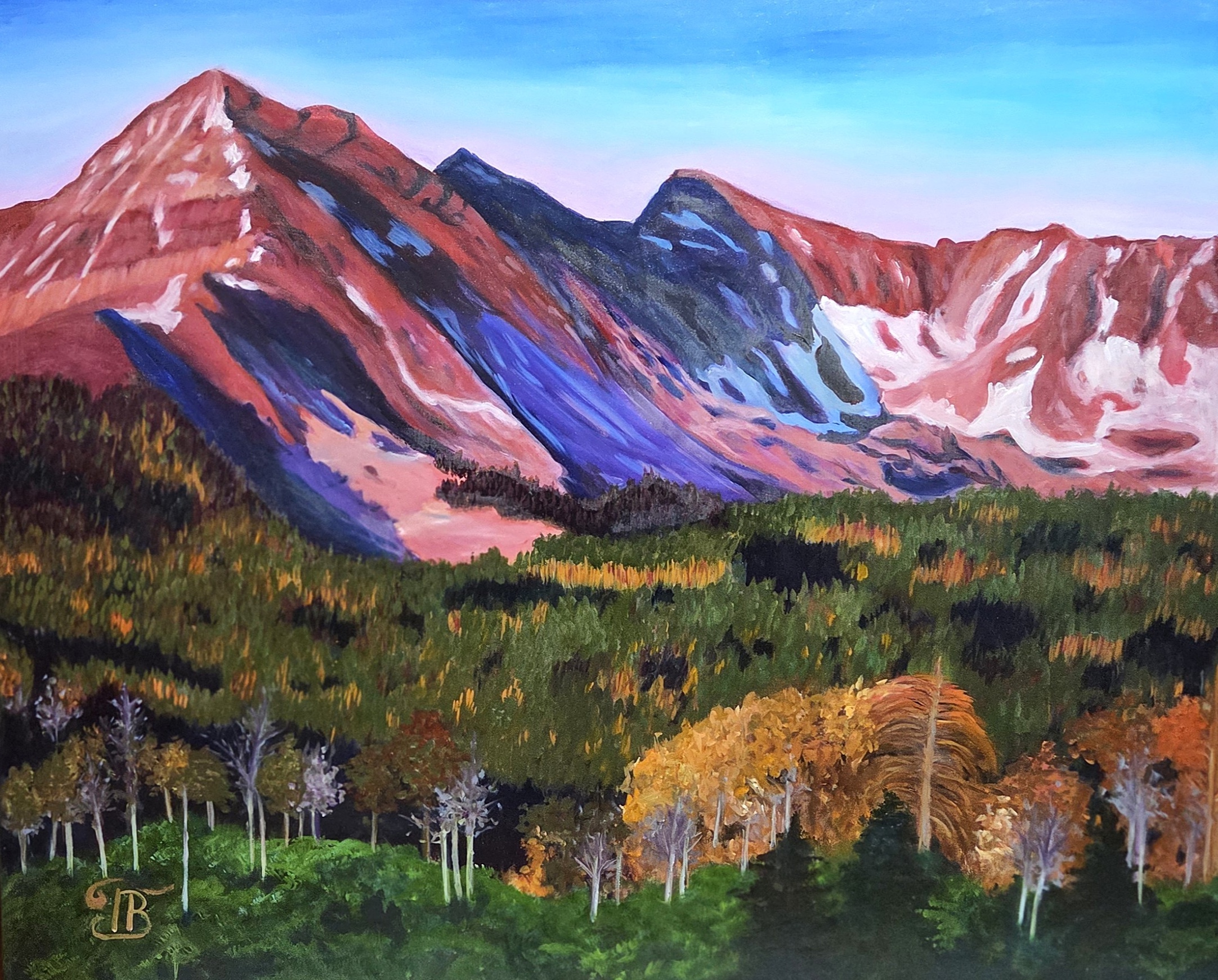 La Plata Mountains, Colorado, Tamara Bokotej — Oil Painting, Realism, Canvas — 120 × 100 cm