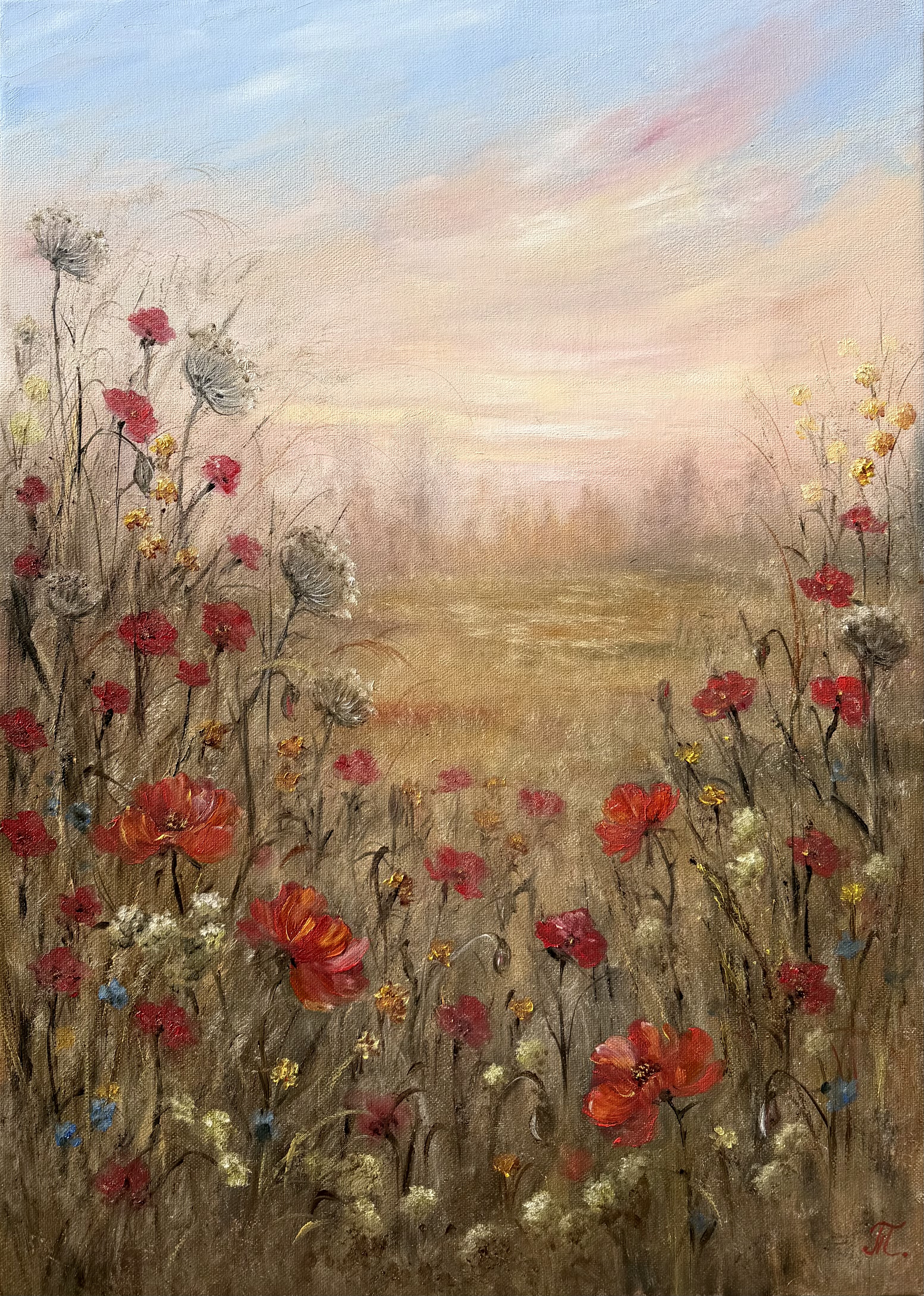 Divoké léto, Tanja Frost — Olejomalba, Impresionismus, Plátno — 50 × 70 cm