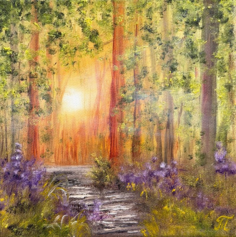 Jarní světlo, Tanja Frost — Plátno, 20 × 20 cm