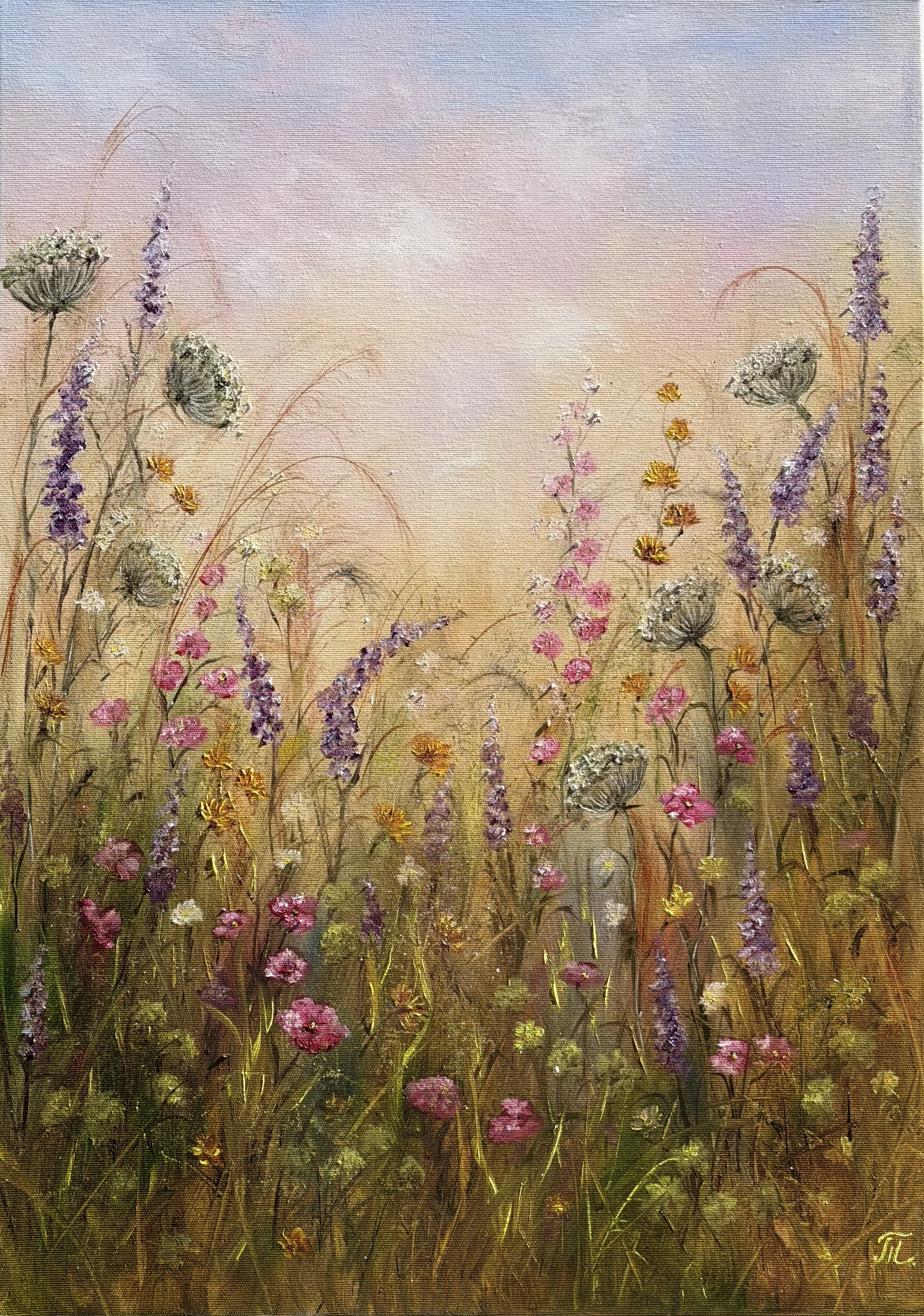Kde spočívá světlo, Tanja Frost — Oil Painting, Impressionism, Canvas — 50 × 70 cm