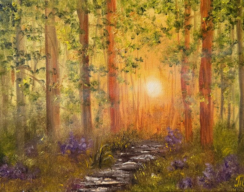 Ke slunci (Em direção ao sol), Tanja Frost — Canvas, 25 × 20 cm