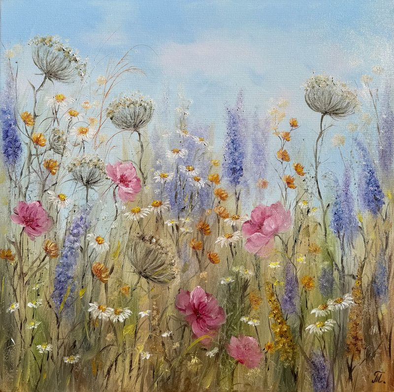 Kouzlo louky, Tanja Frost — Plátno, 50 × 50 cm
