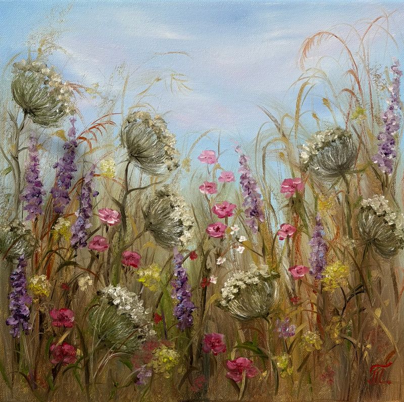 Léto, které zůstalo (A nyár, ami megmaradt), Tanja Frost — Vászon, 35 × 35 cm