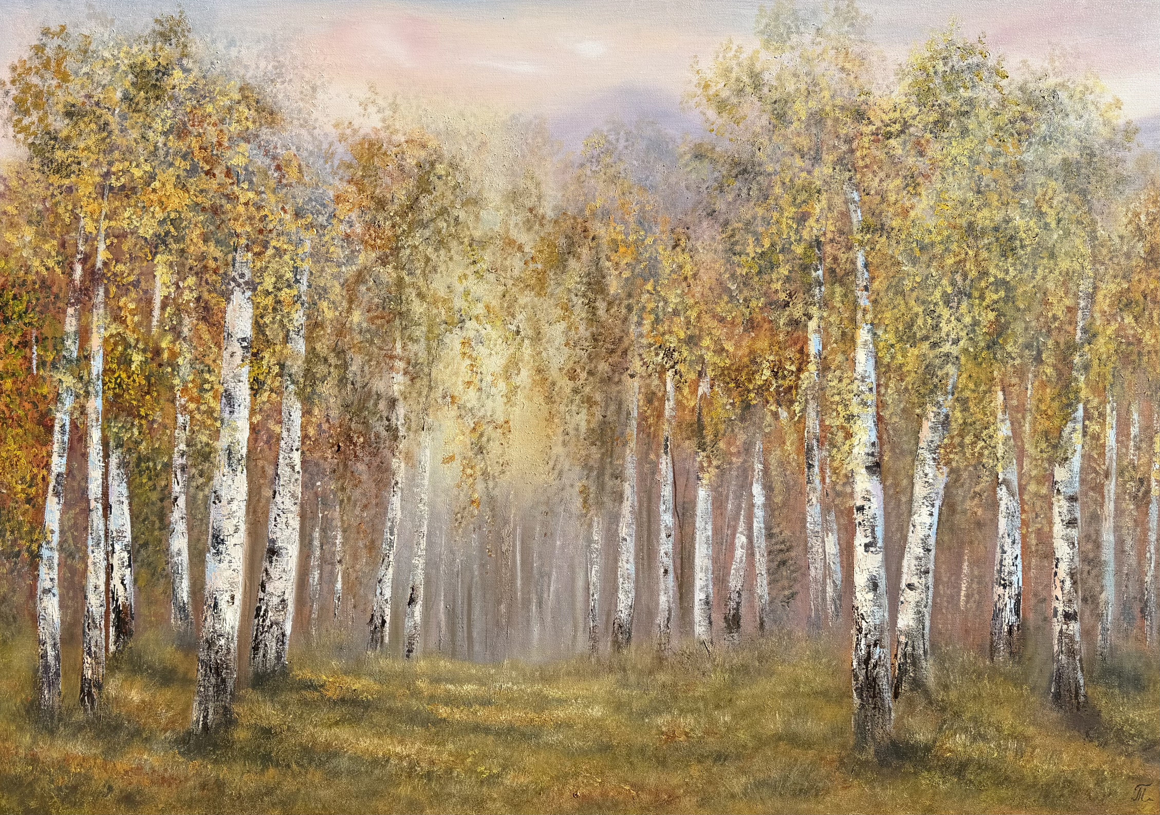 Podzimní sen, Tanja Frost — Oil Painting, Impressionism, Canvas — 100 × 70 cm