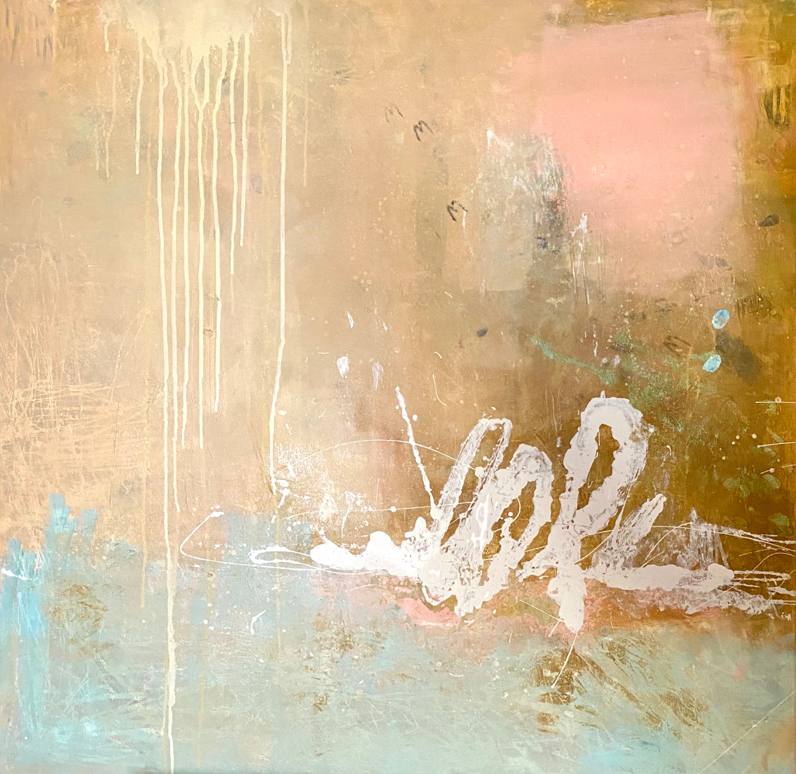 LOL, Veronika Salajová — Acrylic, Abstract, Canvas — 90 × 90 cm