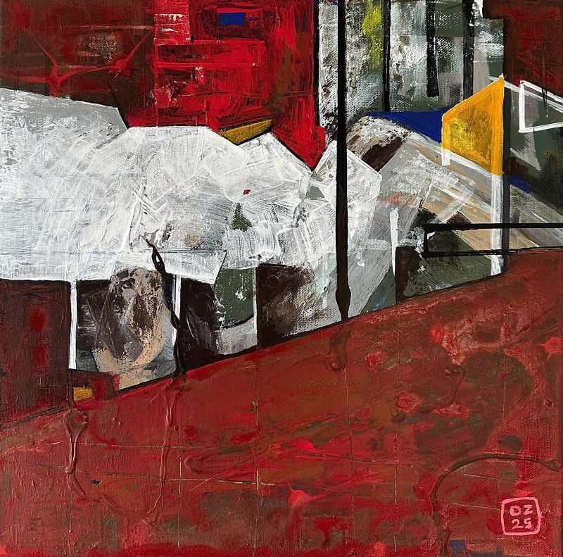 ALEJ 002, Zdeněk Duroň — Plátno, 40 × 40 cm