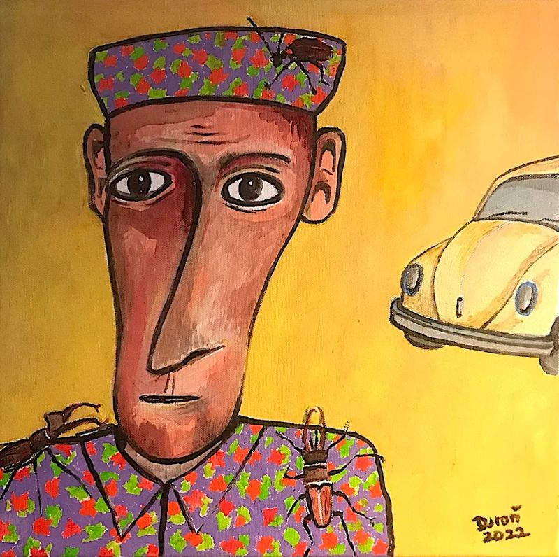 BROUKAŘ, Zdeněk Duroň — Plátno, 40 × 40 cm
