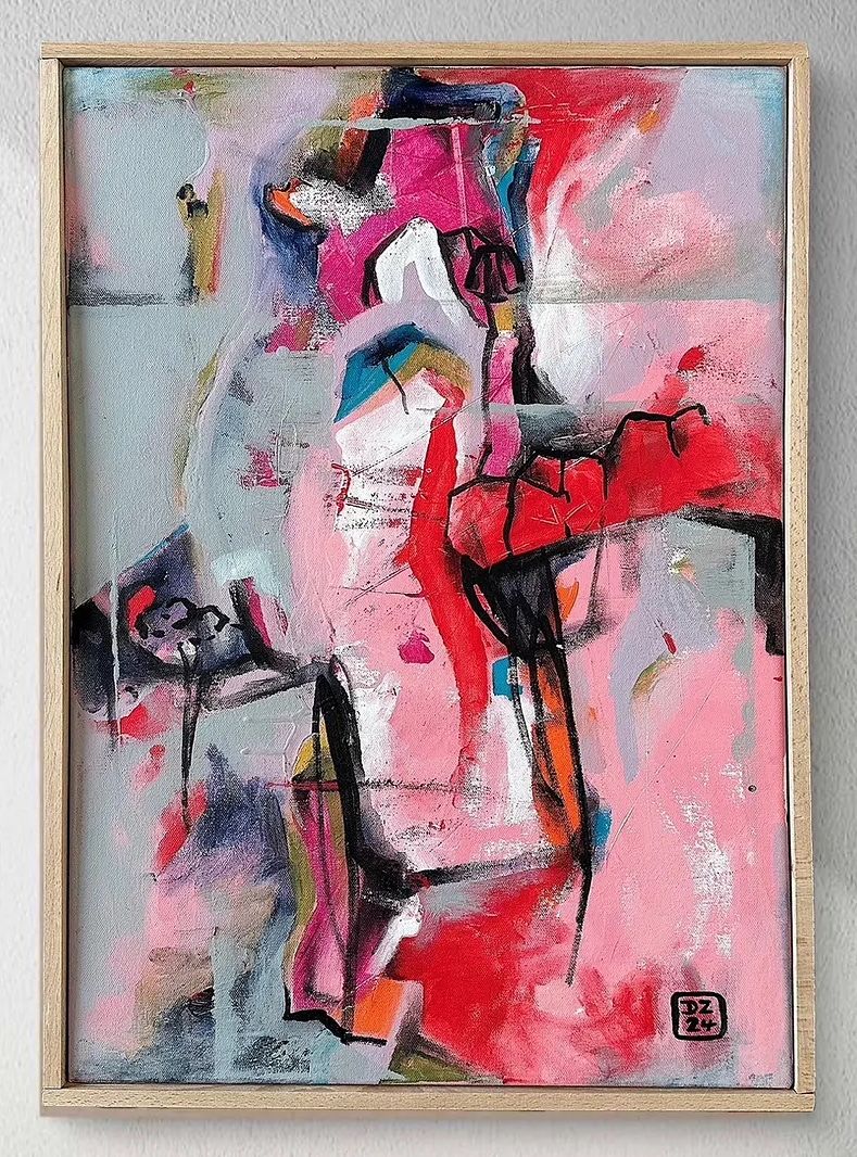 FLOWER TIME, Zdeněk Duroň — Plátno, 40 × 60 cm
