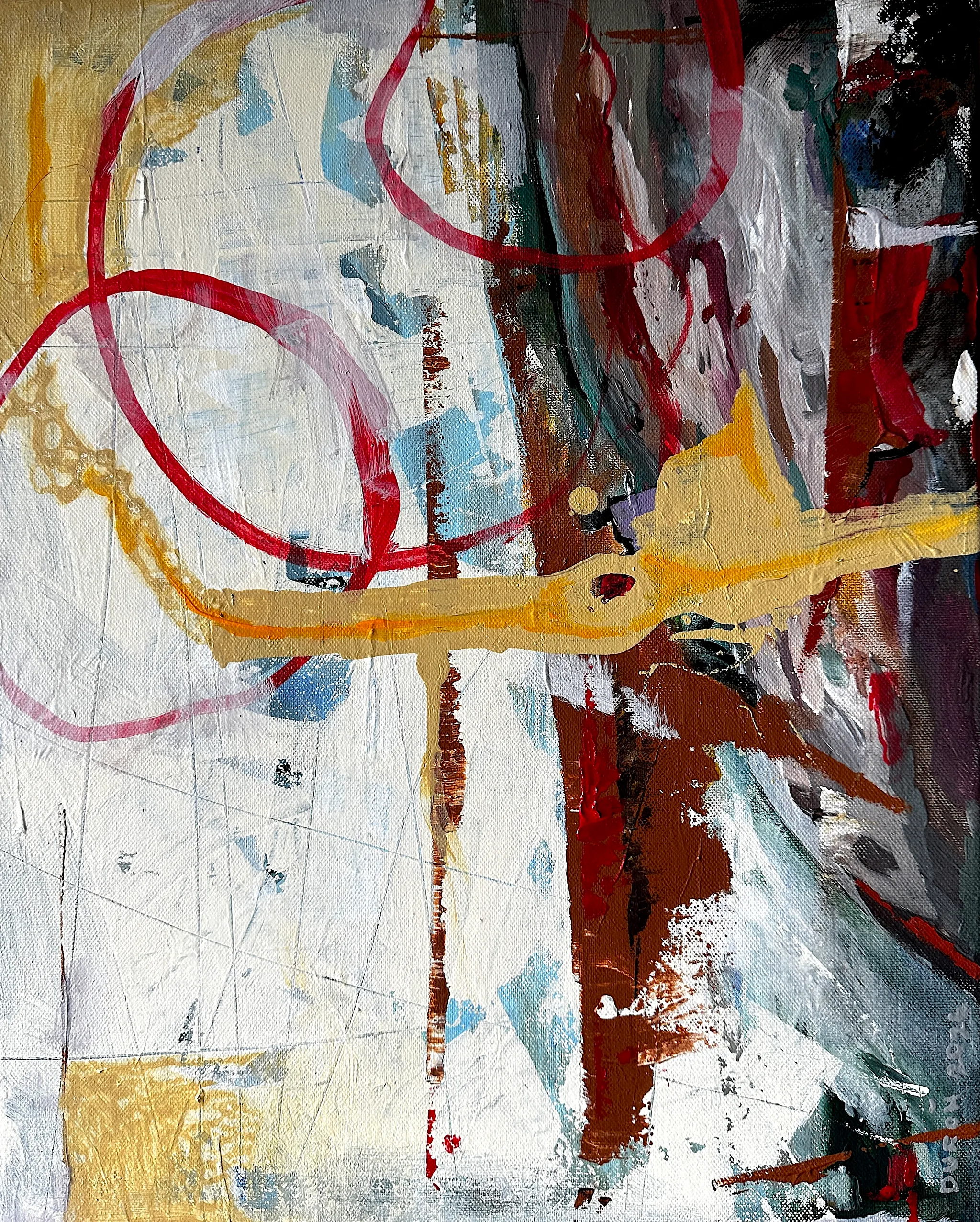 LETNÍ  DEN, Zdeněk Duroň — Acrylic, Abstract, Canvas — 40 × 50 cm