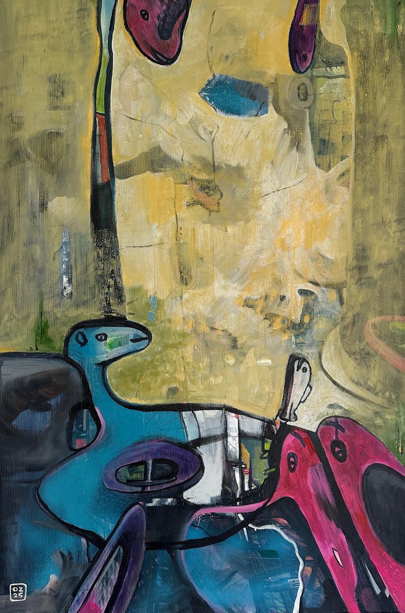 Mořské debaty, Zdeněk Duroň — Plátno, 60 × 90 cm
