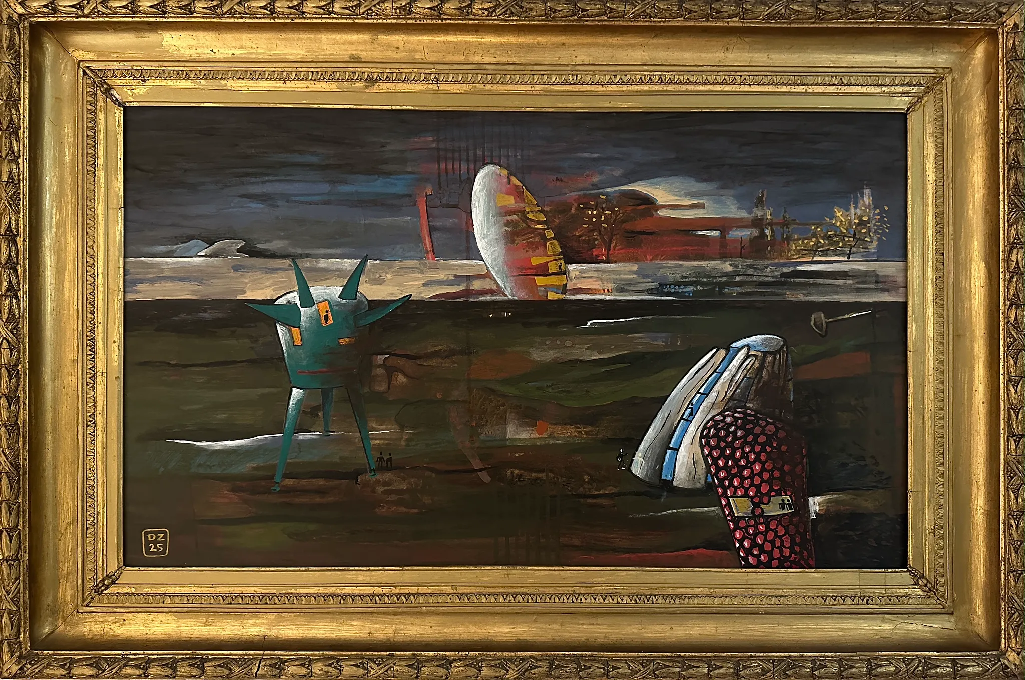 Osada ..., Zdeněk Duroň — Acrylic, Surrealism, Canvas — 71 × 45 cm