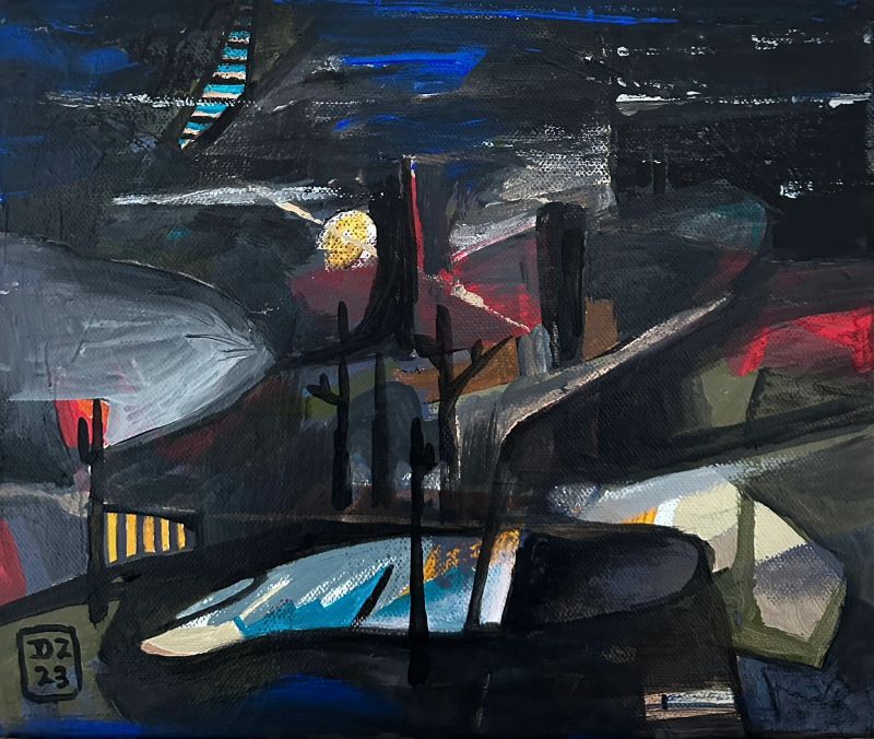 RYBNÍKY, Zdeněk Duroň — Plátno, 30 × 25 cm
