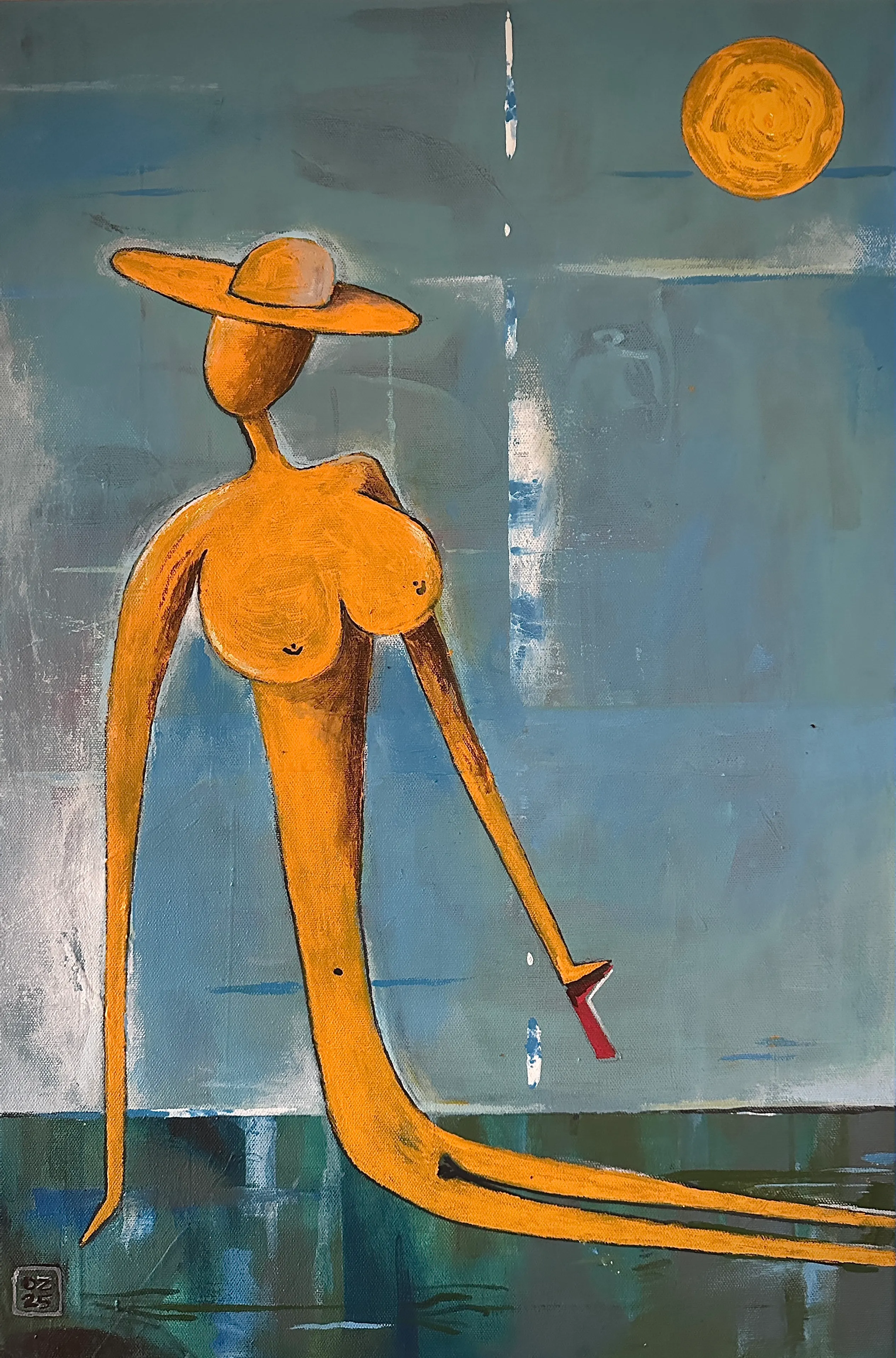 SLUNĚNÍ, Zdeněk Duroň — Acrylic, Expressionism, Canvas — 40 × 60 cm