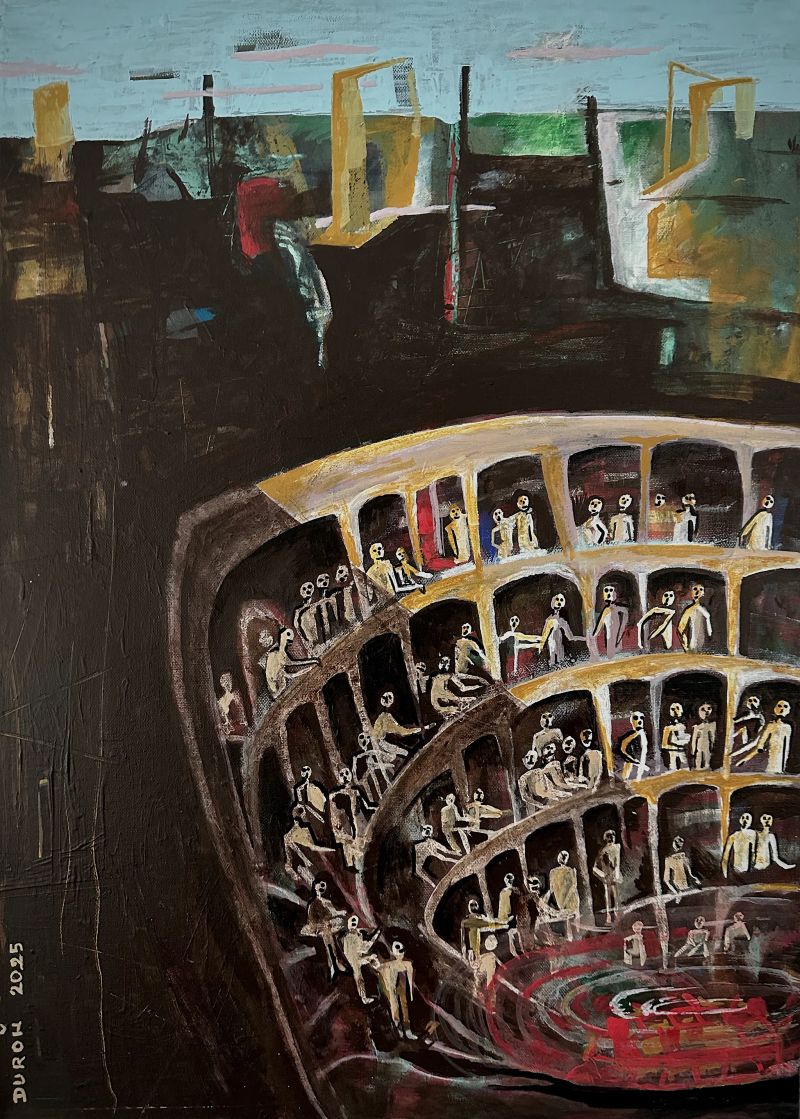Tajný sněm ...., Zdeněk Duroň — Plátno, 50 × 70 cm