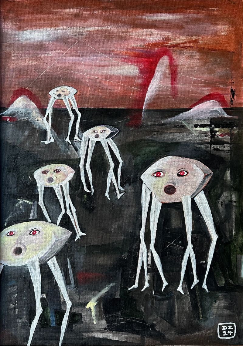 Tyjóóó ....., Zdeněk Duroň — Plátno, 50 × 70 cm