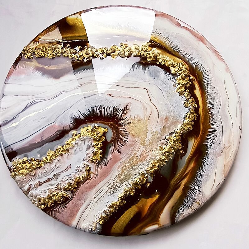 Geode béžovо-čokoládová