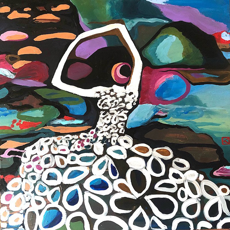 Foamy sea