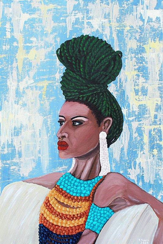 A Woman With African Braids
