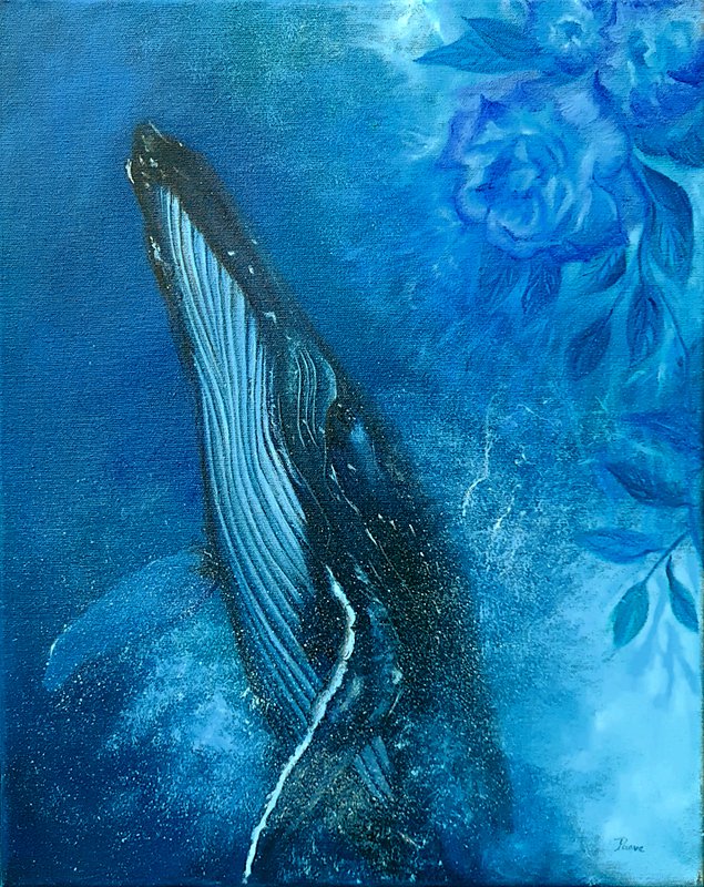 Whale under the bloom