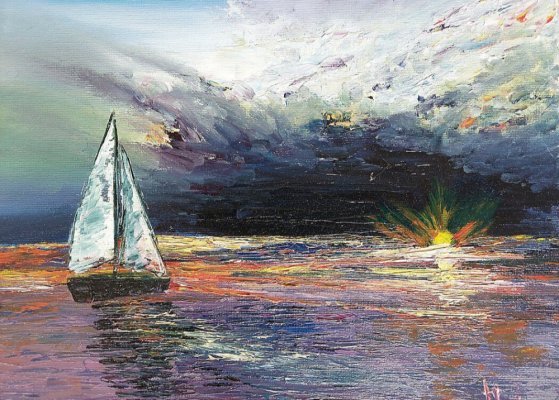Plachetnice před bouří