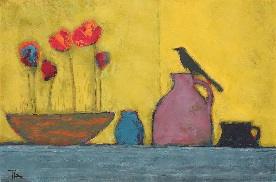 Still life with poppies.