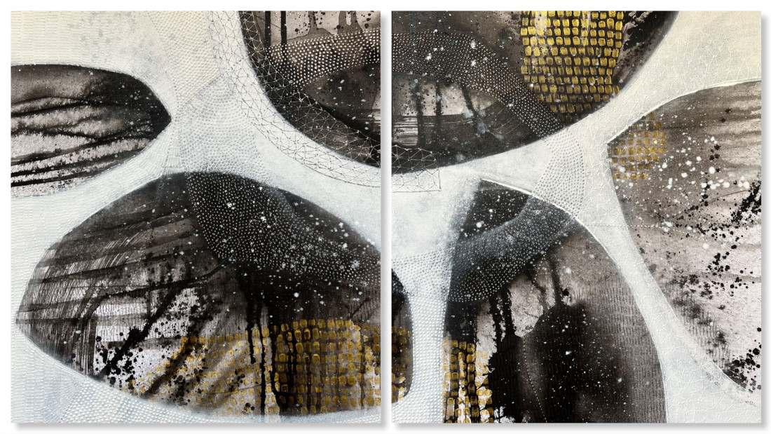 Black and white worlds - diptych