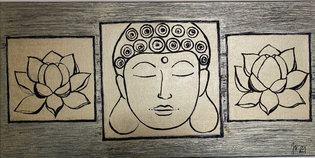 Buddha mezi lotosy