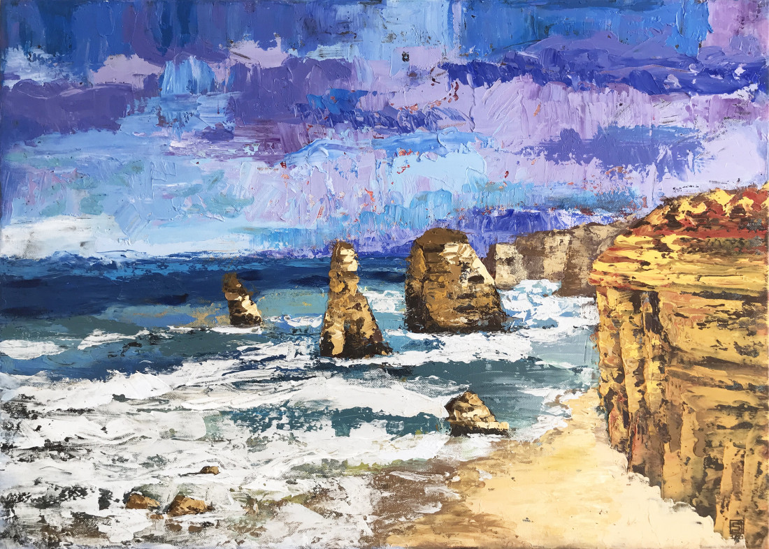 Dvanáct apoštolů. Velká oceánská cesta. Austrálie