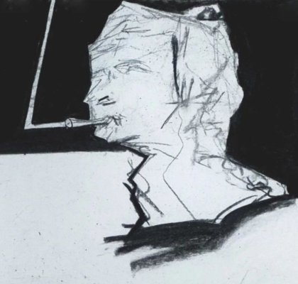 Hlava s cigaretou