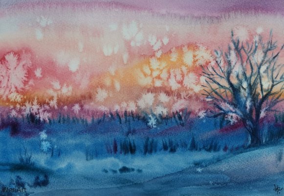 Winter watercolor
