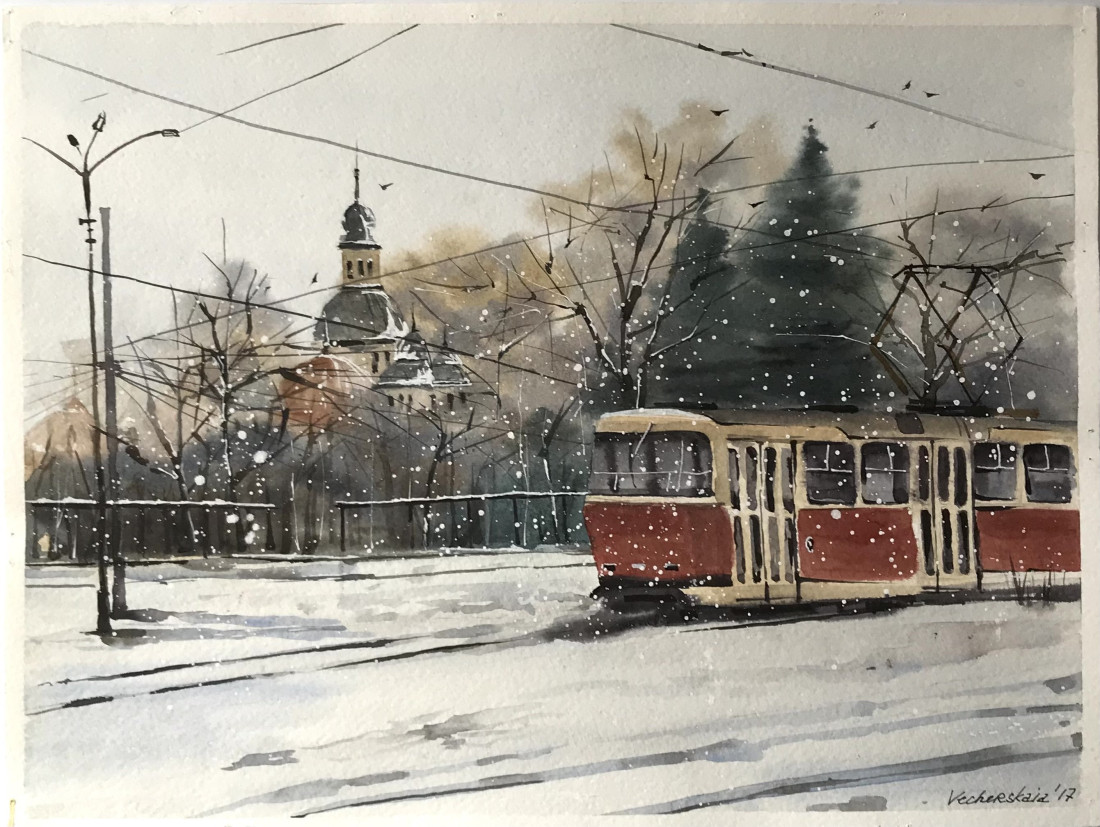 Praha. Řepy. Tramvaj.