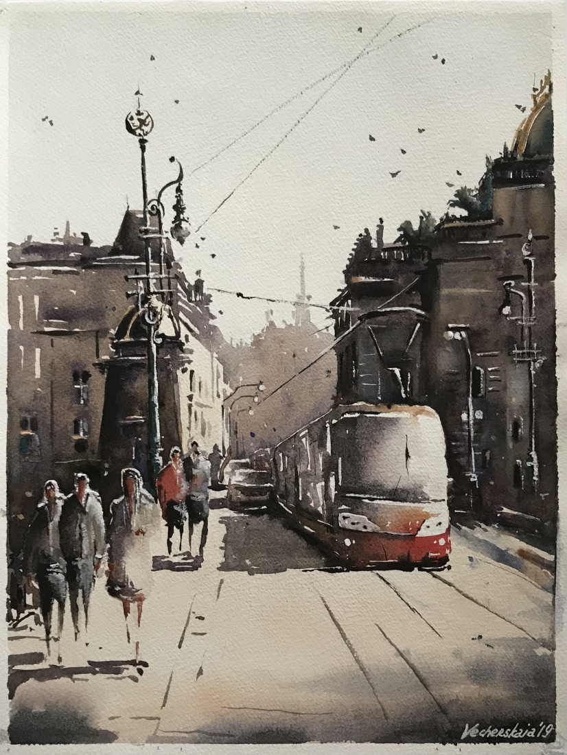 Praha. Most Legií Tramvaj