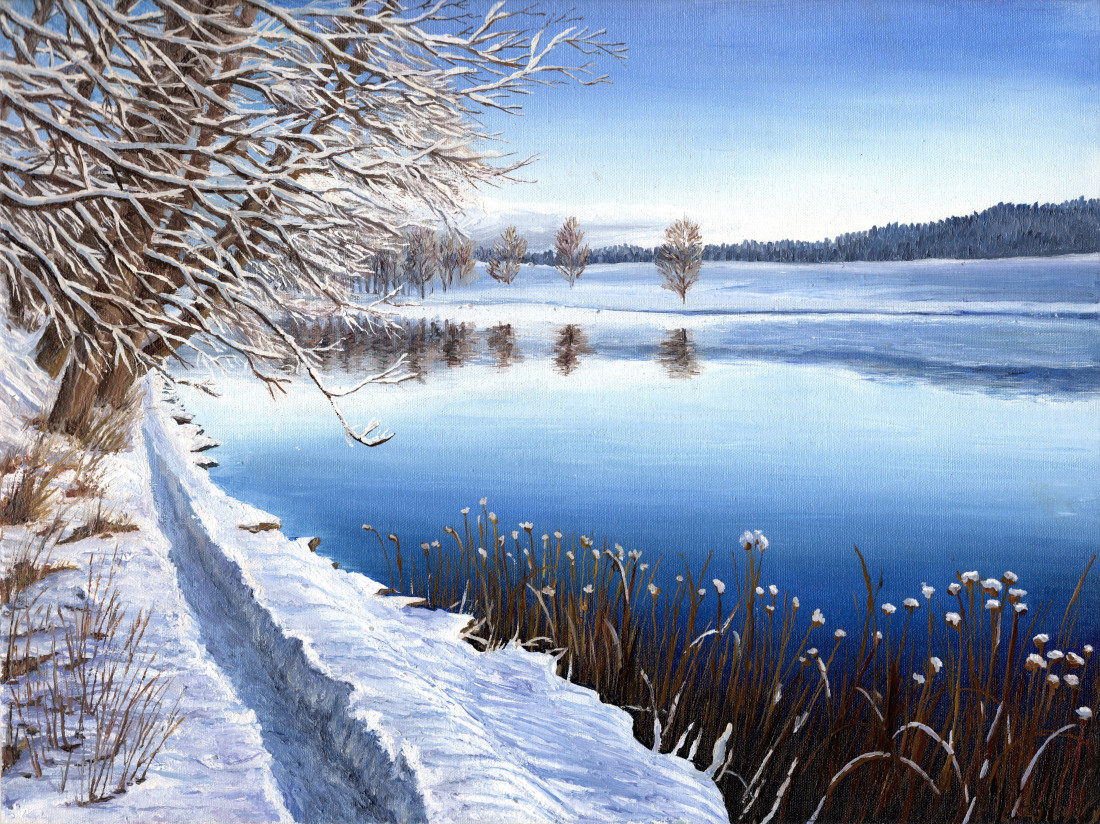 zimní jezero