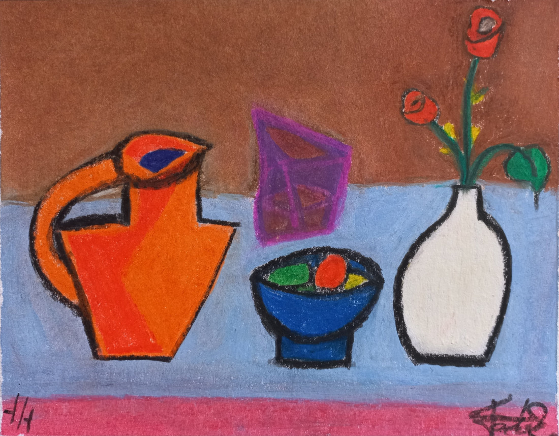 Zátiší s růží.