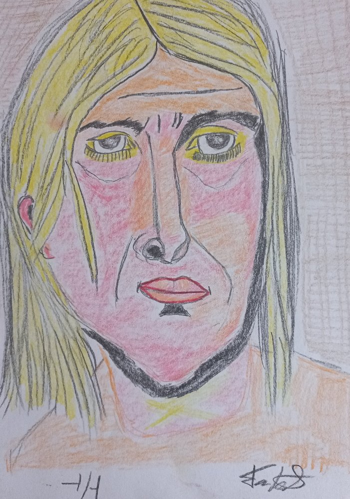 Portrét muže , blondýn.