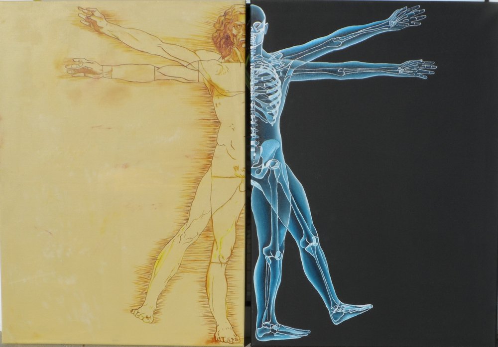 Vitruvian man - diptich
