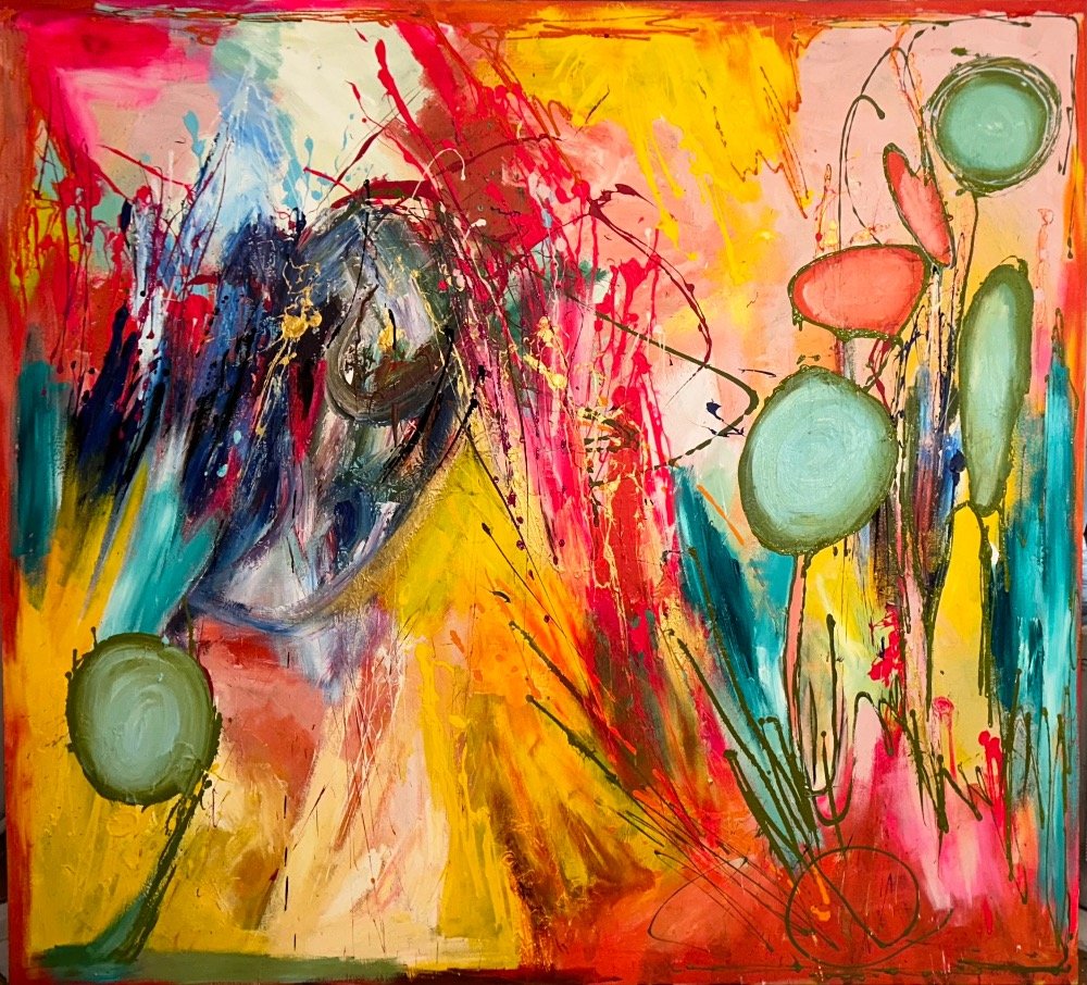 Flowers on fire